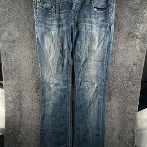 Big Star Denim Jeans Women Blue Casey K Low Rise Fit 31XL Adult USA Made Stretch